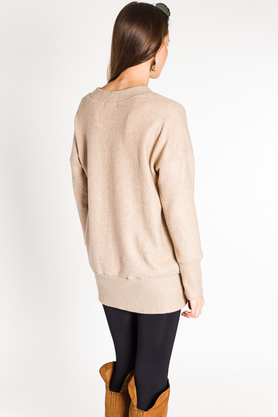 Brushed & Plush Pullover, Taupe