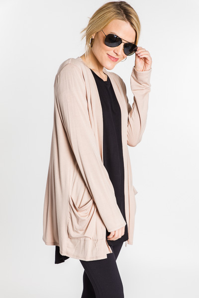 Soft and Smooth Cardi, Taupe