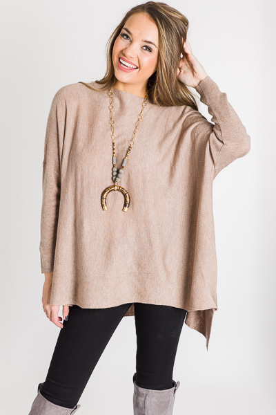 Basic Bliss Sweater, Taupe