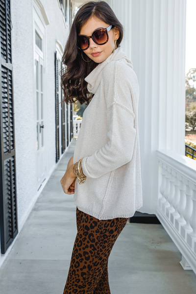 Winter White Cowl Sweater