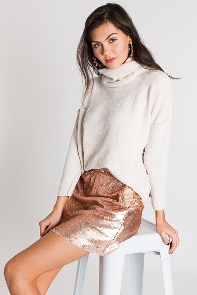 Winter White Cowl Sweater