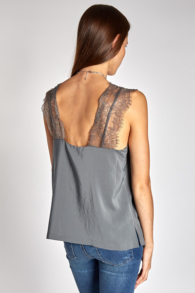 Pinterest Lace Cami, Pewter
