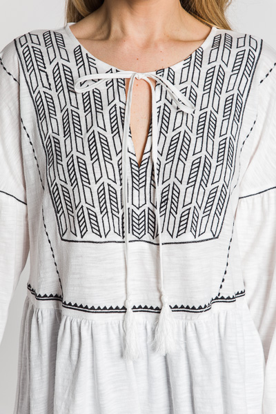 Emmy Embroidered Tunic, White
