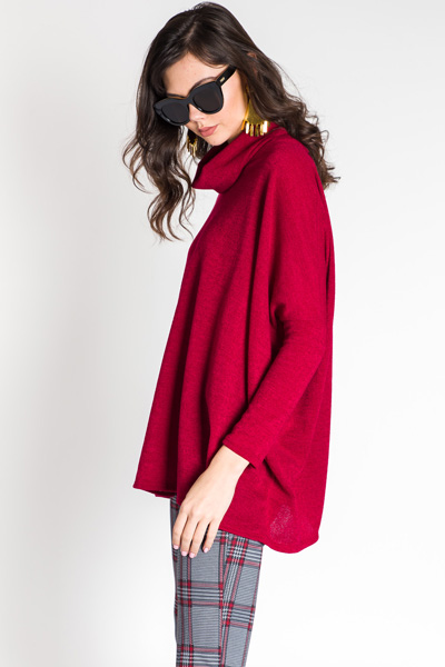 Cara Cowl Neck, Red