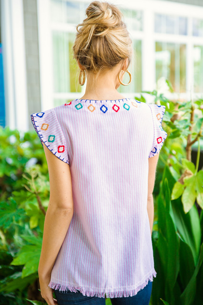 Pinkie Embroidered Top