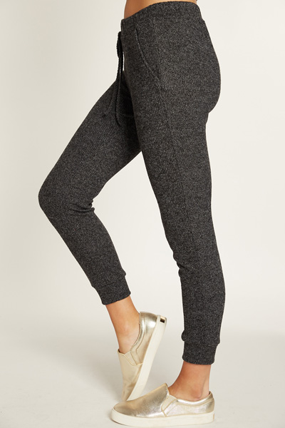 Ribbed Joggers, Charcoal