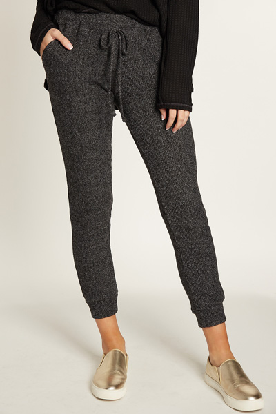 Ribbed Joggers, Charcoal