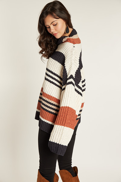 Easy Going Striped Sweater