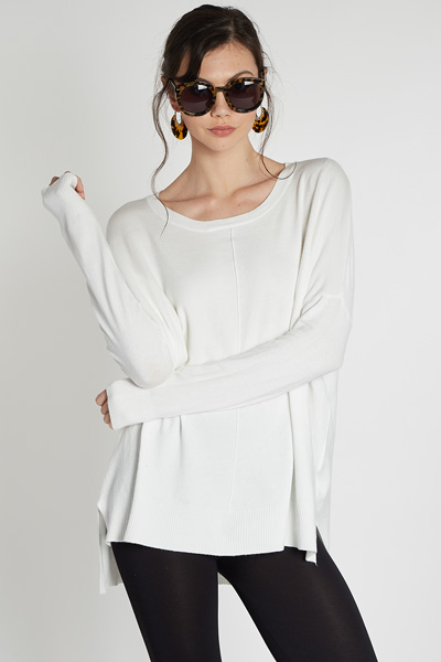 Open Heart Sweater, Off White