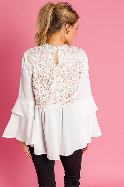 Lust for Lace Peplum, Ivory