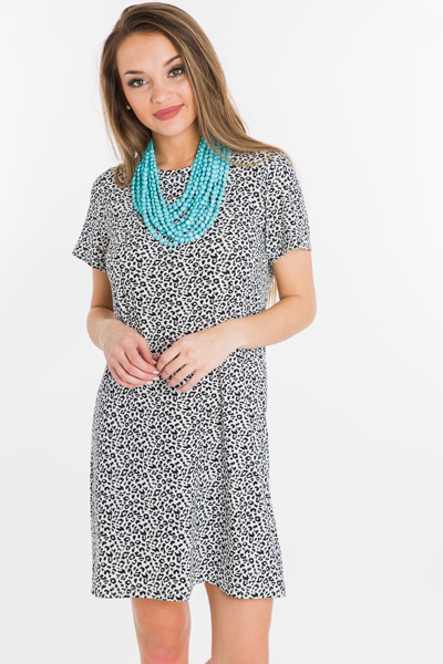 Comfy Leopard Knit Dress