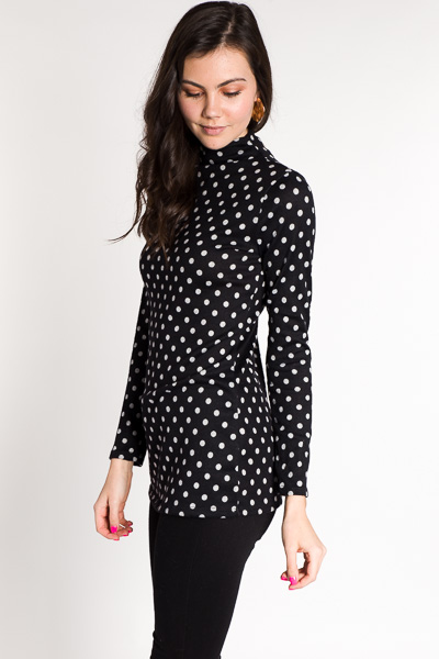 Doll In Dots Tunic, Black