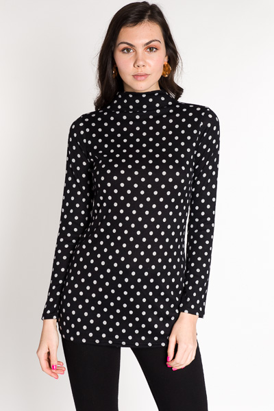 Doll In Dots Tunic, Black