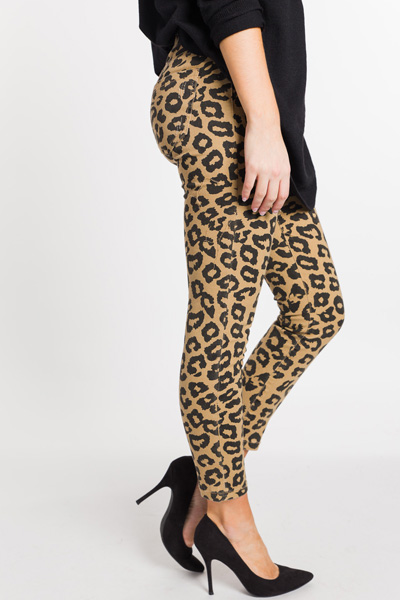 Distressed Leopard Jeans