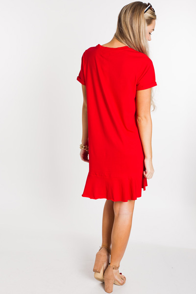 Hope T-Shirt Dress, Red
