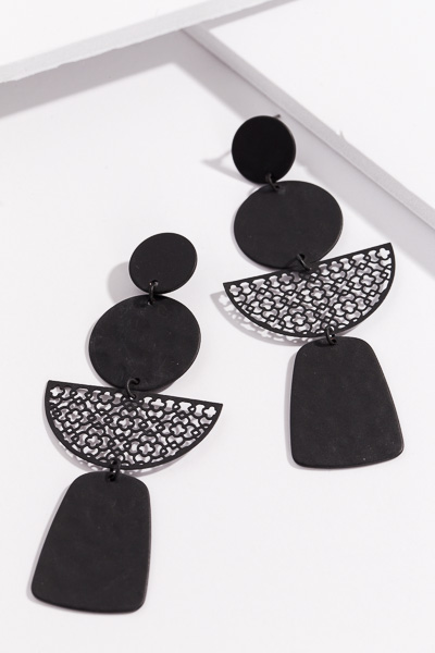 Party of 4 Earring, Black