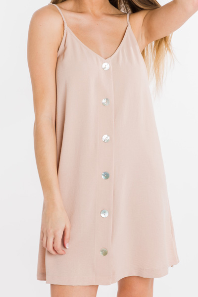 All That Shimmers Button Dress