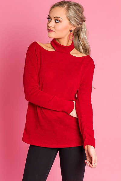 Date Night Sweater, Red