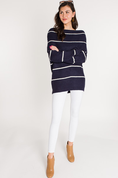 Striped on Stripes Sweater, Nav
