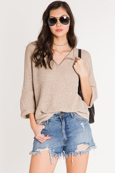 Piper Knit Top, Oatmeal