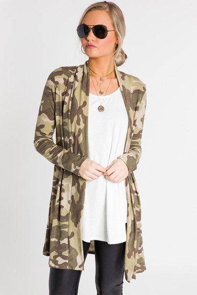 Relaxed Camo Cardi