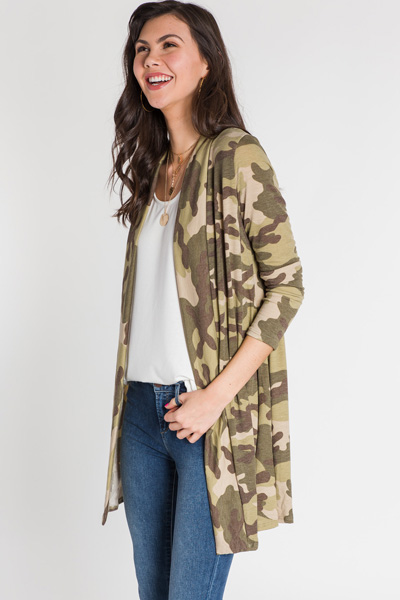 Relaxed Camo Cardi