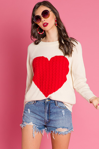Full Heart Cable Sweater