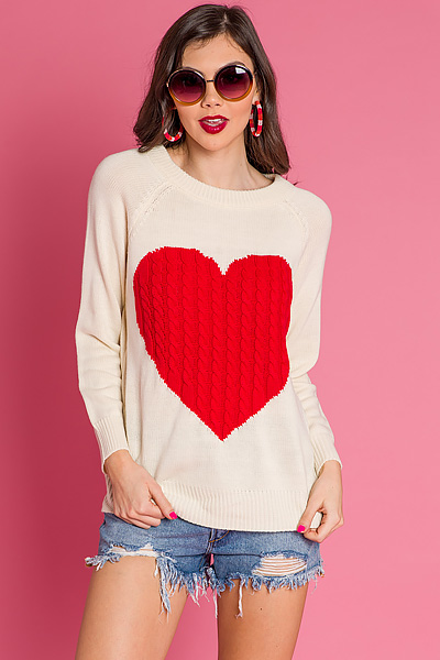 Full Heart Cable Sweater