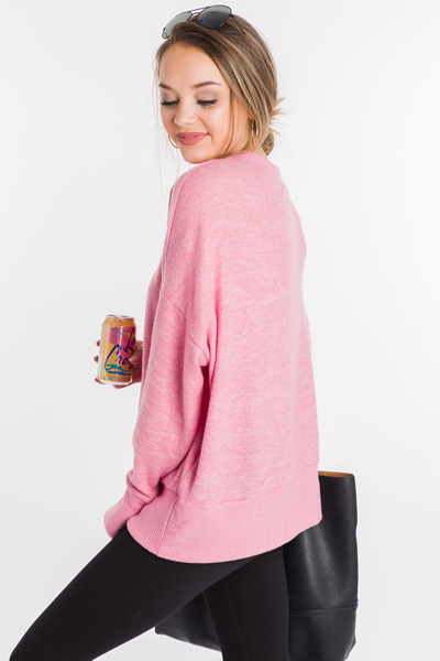 Plush Hour Pullover, Pink