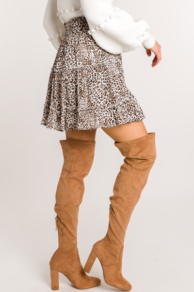 Tiered Cheetah Skirt