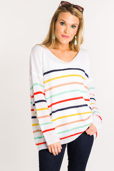 Shake It Off Striped Sweater