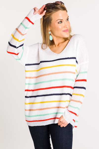 Shake It Off Striped Sweater