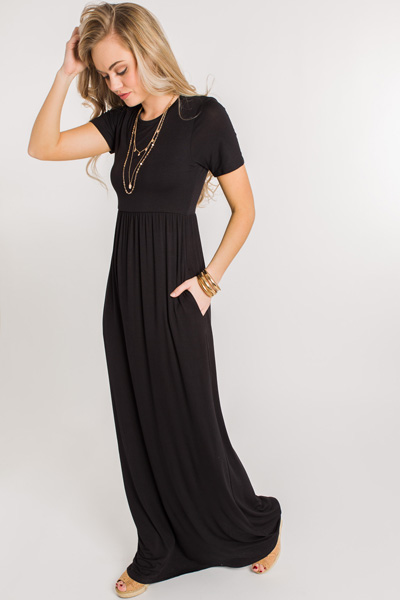 Day to Day Maxi, Black - Dresses w/ Sleeves - Dresses - The Blue Door ...
