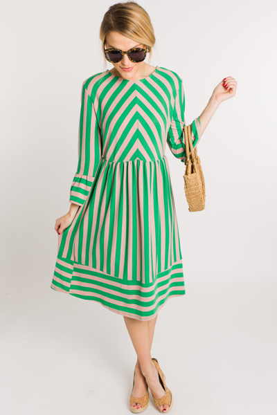 Green Screen Stripe Dress