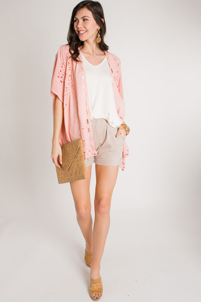 Pull on Shorts, Creamy Taupe