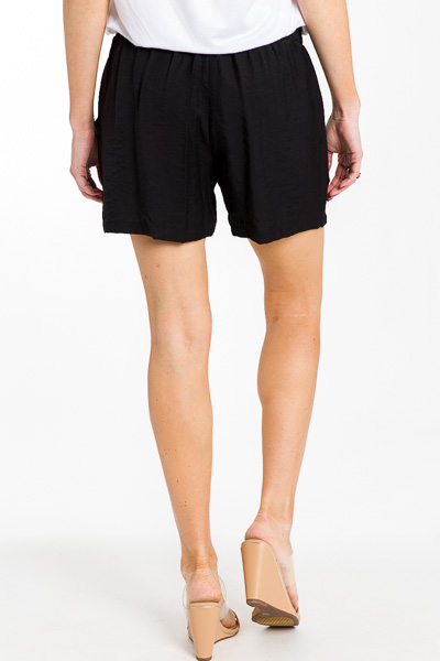Pull on Shorts, Woven Black