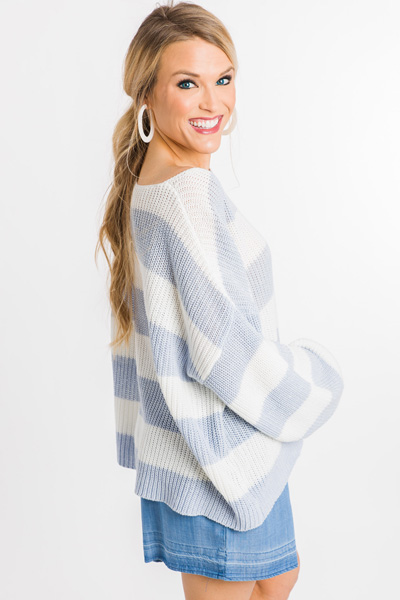 Best Striped Sweater, Blue