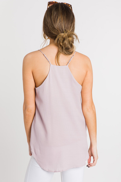 Button Front Cami, Rose