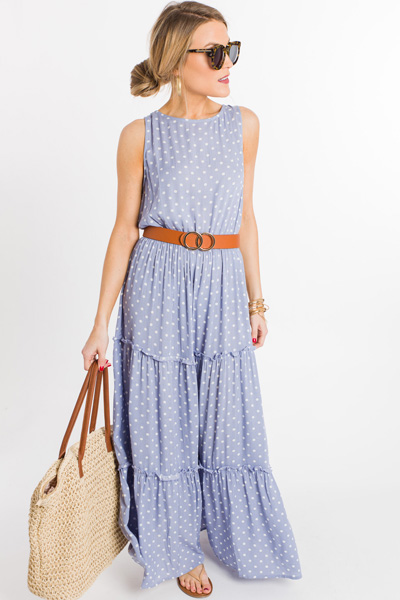Tiers of Dots Maxi, Blue