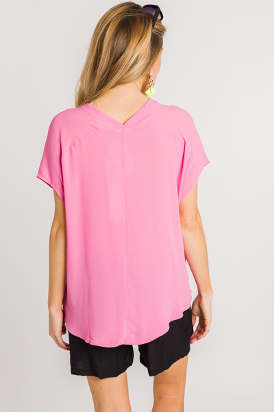 Sherbet Button Top, Pink