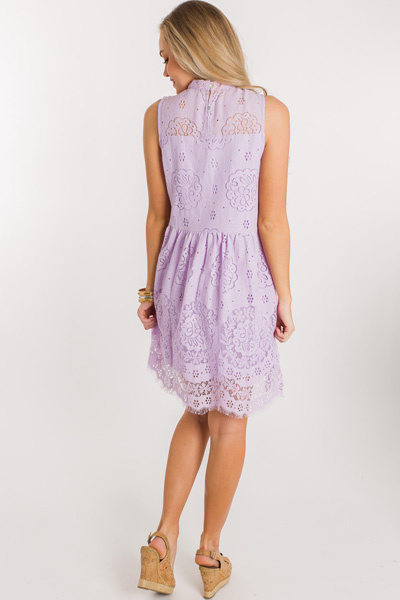 Eyelash Lace Dress, Lilac