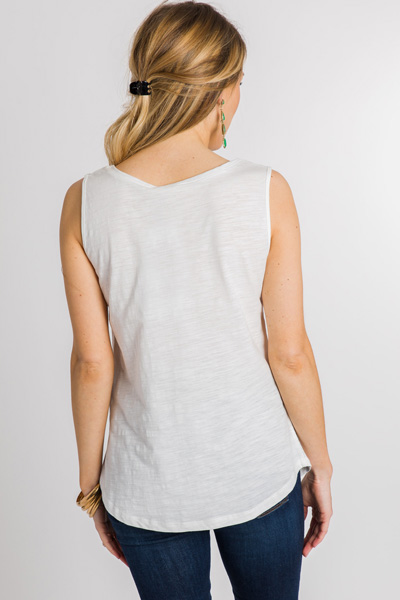 Bella Embroidered Knit Tank