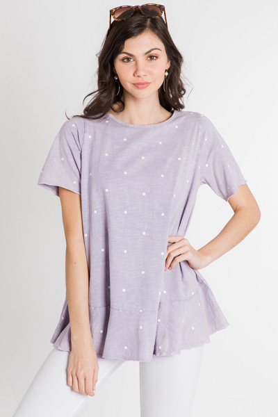 Lilac Dotted Tee