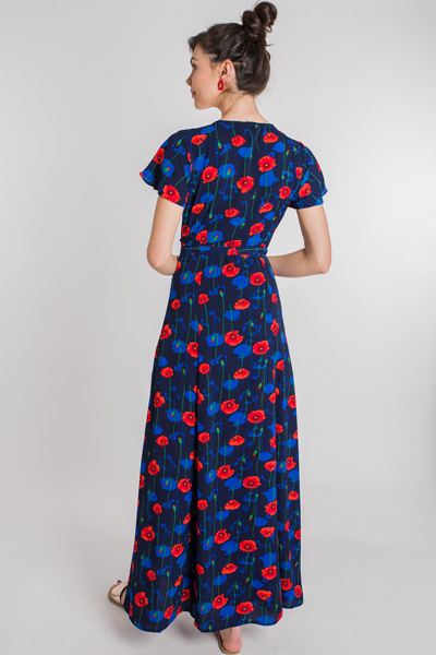 Poppy Wrap Maxi - Dresses w/ Sleeves - Dresses - The Blue Door Boutique