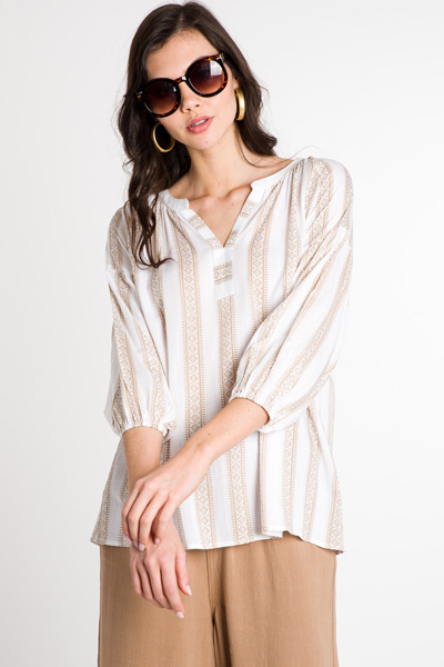 Tribal Taupe Top
