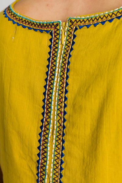 Zig Zag Embroidery Dress