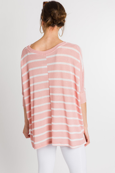 Summer Nights Stripe Sweater, Mauve