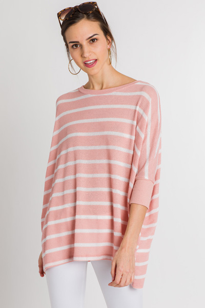 Summer Nights Stripe Sweater, Mauve