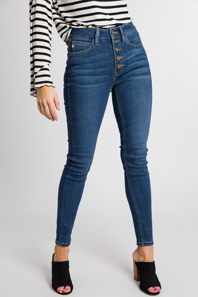 Exposed Button Skinnies