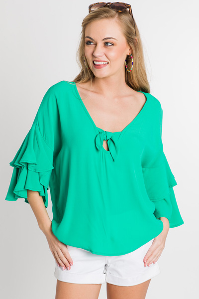 Show Your Bow Blouse, Green